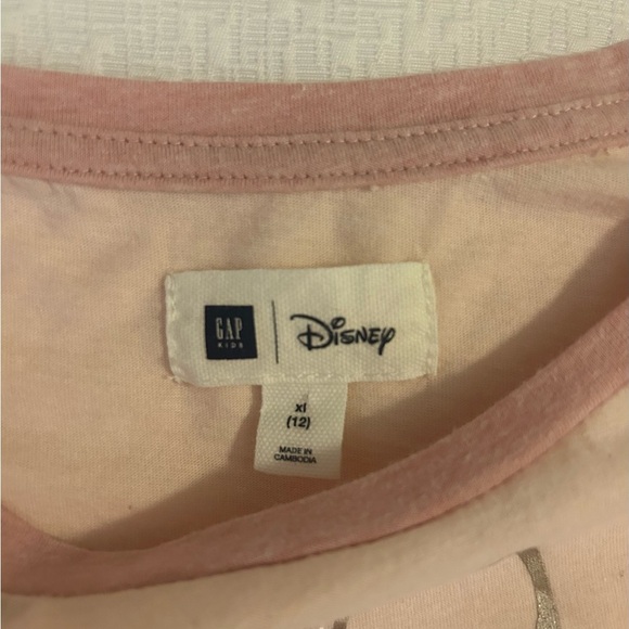 Gap Kids x Disney Collab Bambi Light Pink w/ Sequins Raglan Tee XL (12) - Picture 2 of 4